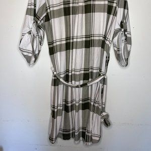 Wishful Park Jersey Knit Dress Tie Waist Button Front Size XL